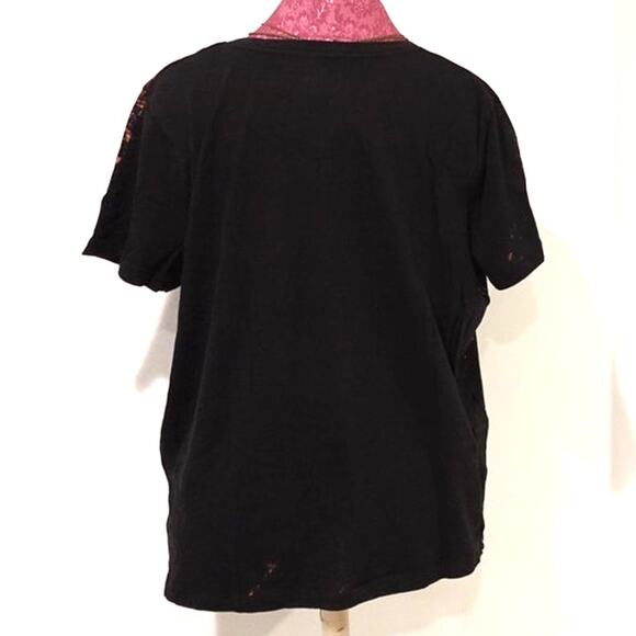 NEW Custom-Made Acid Ghost on Black V neck T shirt SZ XXL  (V4) - Picture 8 of 11